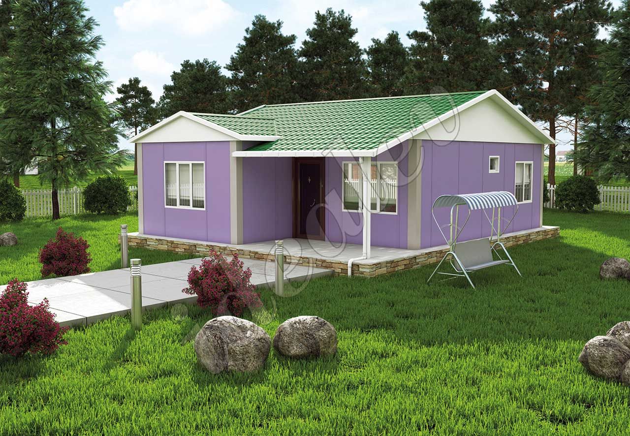 68 m² Prefabrik Ev Görüntüsü homify Prefabricated home OSB prefabrik ev 68,prefabrik ev