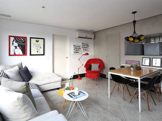 Apartamento RR, Duda Senna Arquitetura e Decoração Duda Senna Arquitetura e Decoração Modern Living Room