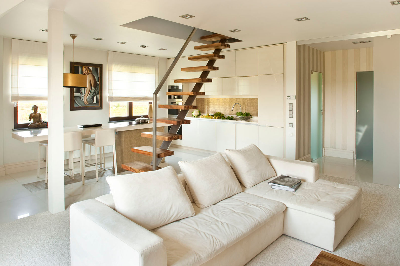 Apartament na Klecinie , Jeżewska & Zakrawacz Jeżewska & Zakrawacz Modern Living Room