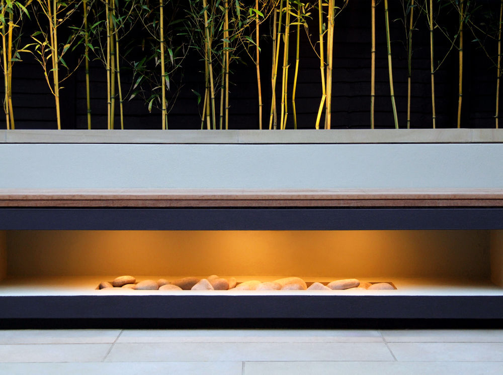 Aperture bench MyLandscapes Modern Garden bench,custom,outdoor,garden,modern,lights