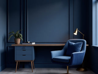 Blue monochrome home office, Desirée Vaquier_homify Desirée Vaquier_homify Study/office