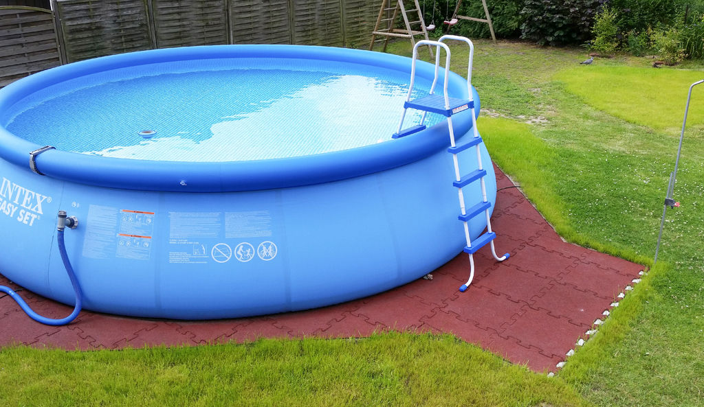 Poolunterlage WARCO Bodenbeläge Modern Pool Grün,Wasser,Blau,Gras,Freizeit,Erholung,Pflanze,Aufblasbar,Elektrisches Blau,Schatten