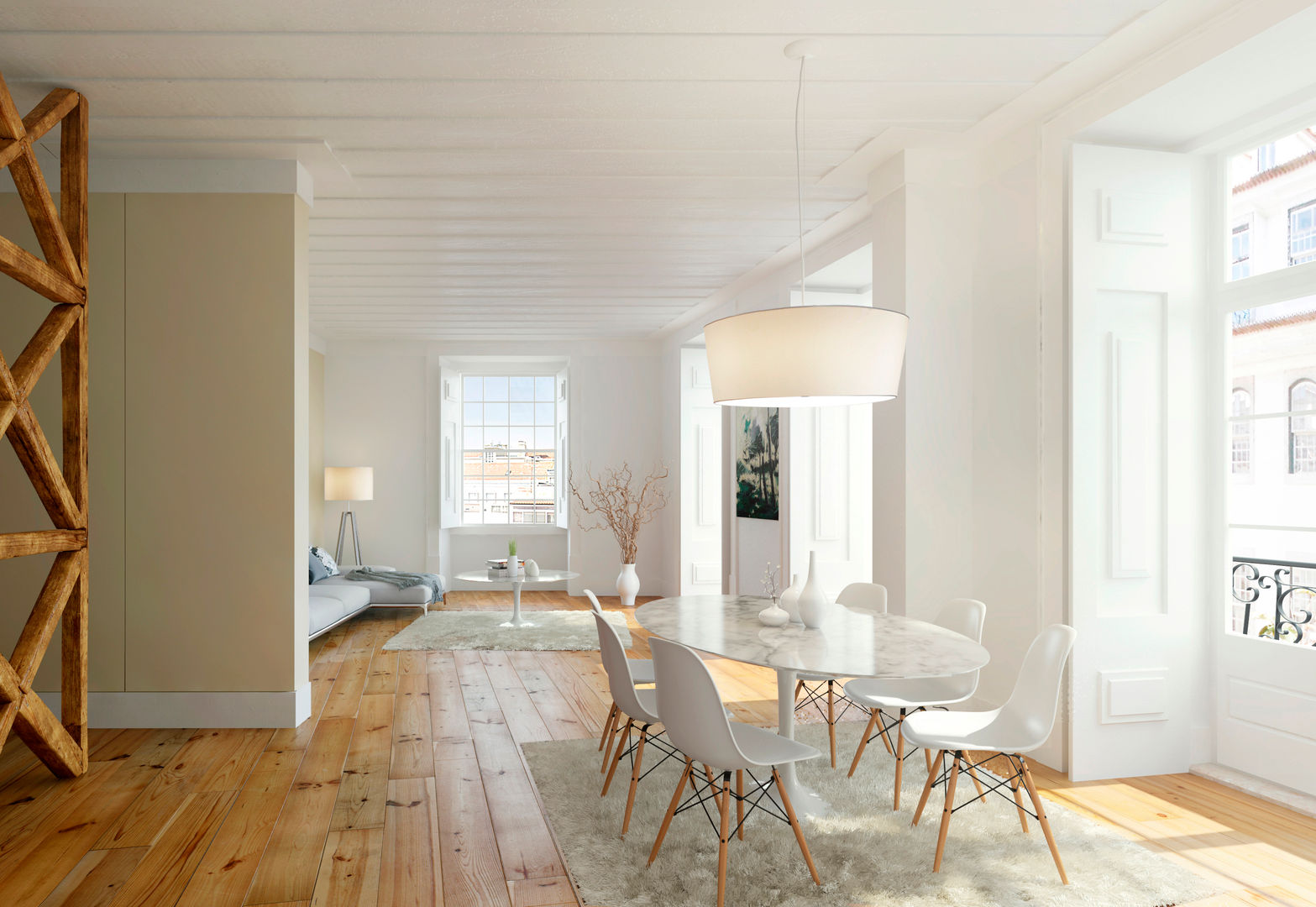 Rua das Flores, MATELIER ARQUITECTOS MATELIER ARQUITECTOS Eclectic style dining room Mesa,Madeira,Cadeira,Construção,Pisos,Design de interiores,corredor,Piso,Piso laminado,Mancha de madeira