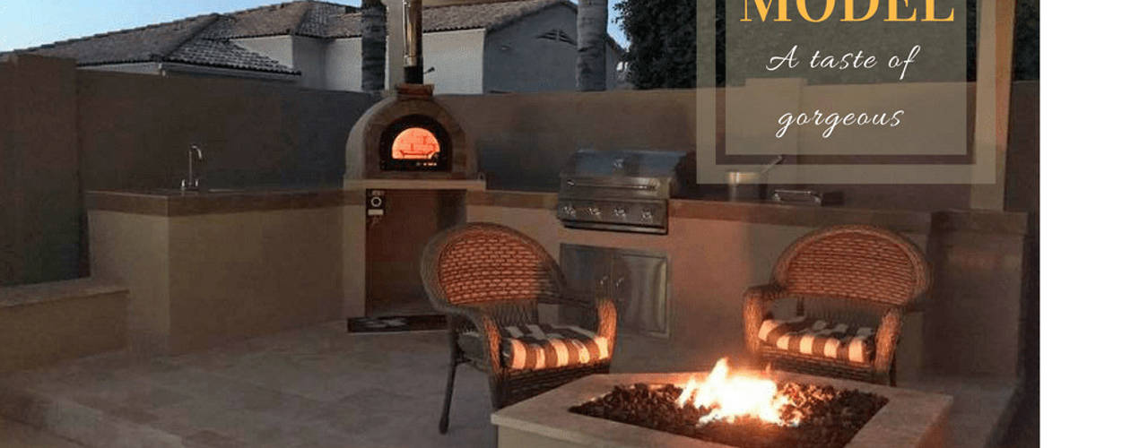 Wood-fired European pizza oven - OUTDOOR KITCHEN Dome Ovens® Patios & Decks outdoor kitchen,outdoor furniture,outdoor oven,outdoor