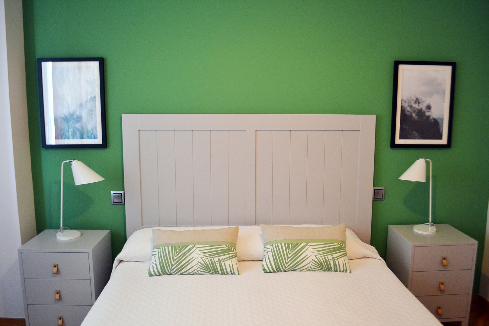 Dormitorio principal Diseño Interior Bruto Proyecto decoración,Madrid,Materiales,Amueblamiento,Textiles,Papel pintado,Reforma integral,Iluminación,Decoración