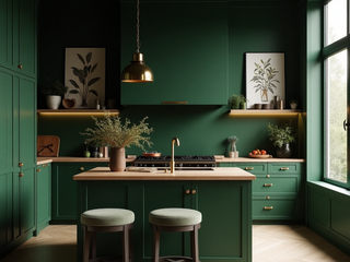 Deep green kitchen, Desirée Vaquier_homify Desirée Vaquier_homify Kitchen units