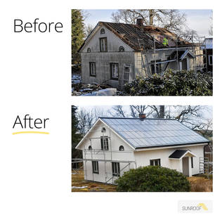Energy Efficient And Environmental Friendly House Renovation With Solar Shingles or Sunroof 
