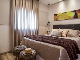 Apartamento Santo André, Amanda Pinheiro Design de interiores Amanda Pinheiro Design de interiores Modern Bedroom