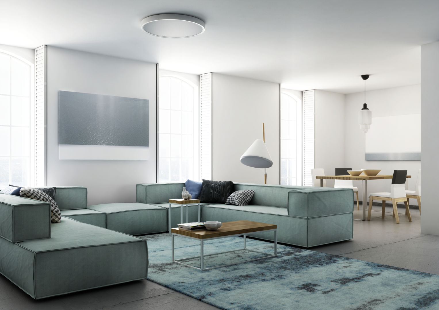 Modulsofas Himmelblau Gavle GmbH Modern Living Room Textile Amber/Gold Sofas & armchairs