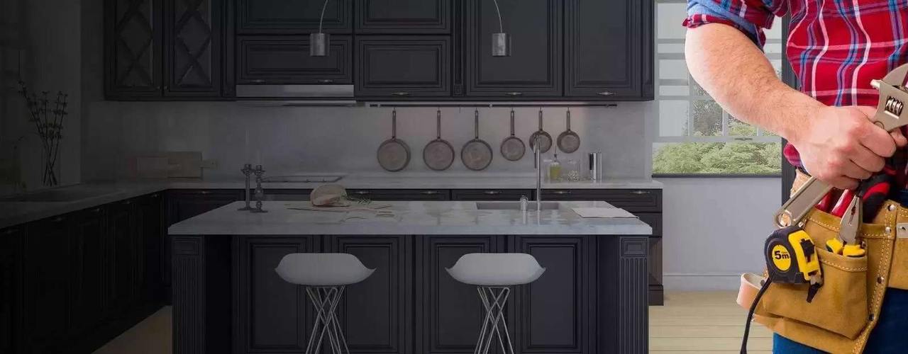 Offering Quality Handyman Services in Lexington KY J&R Construction Services, Inc. Multi-Family house Cabinetry, Countertop, Furniture, White, Tap, Black, Sink, Kitchen sink, Kitchen, Wood