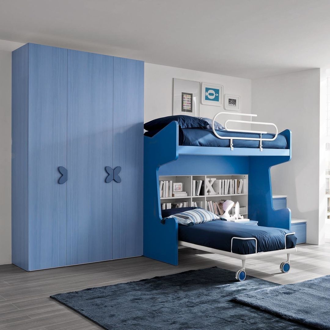 'Blue' Children's bedroom furniture set by Siluetto homify Modern Kid's Room Beds & cribs