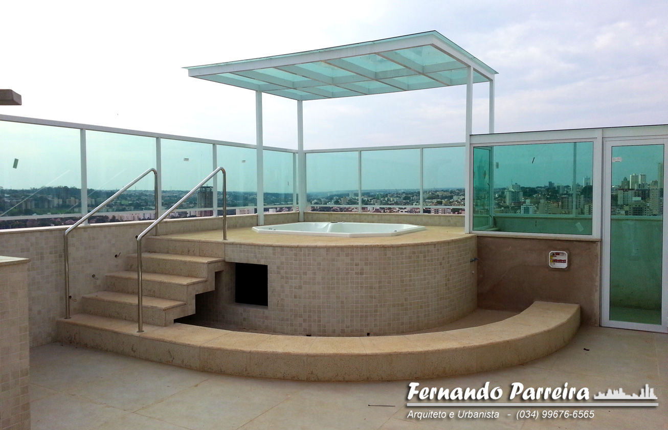 Obra em fase final Fernando Parreira Arquitetura Modern Spa SPA,cobertura,moderno