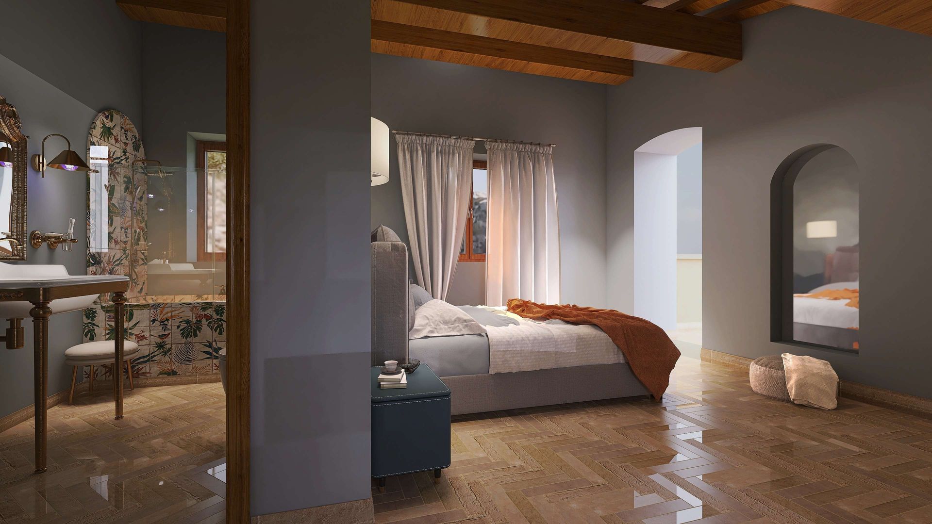 Le Camere - Residenze Roccapipirozzi ARTE DELL'ABITARE Apartment Edificio, Mobilia, Comfort, Telaio del letto, Ebanisteria, Legna, Casa, Interior design, Pavimentazione, Pavimento