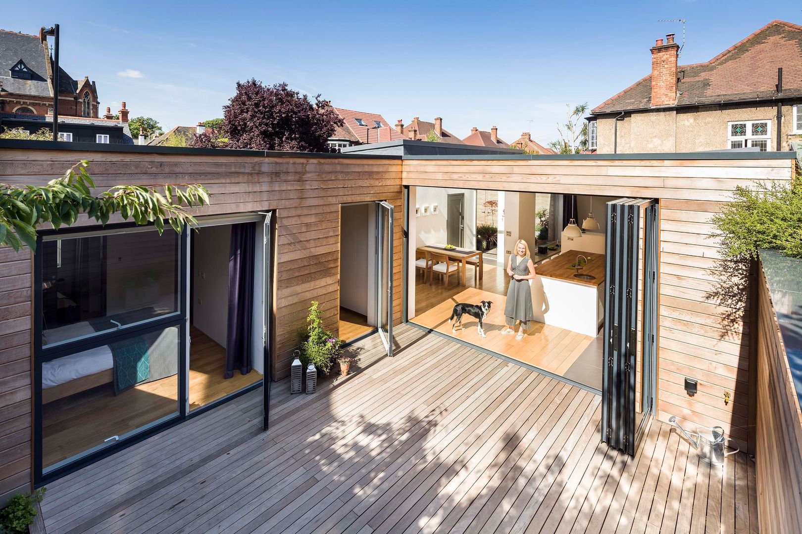 A single-storey Courtyard House: East Dulwich , Designcubed Designcubed Modern Terrace