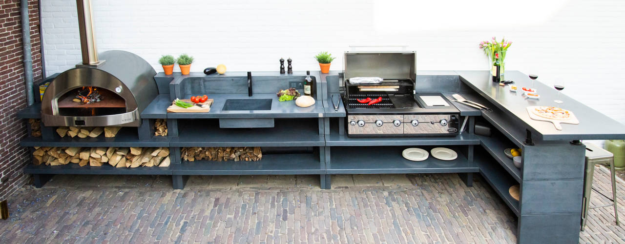 Arrange your kitchen tools in the shelves and drawers Alfa Forni Modern Terrace kitchen tools, outdoor kitchen,Accessories & decoration