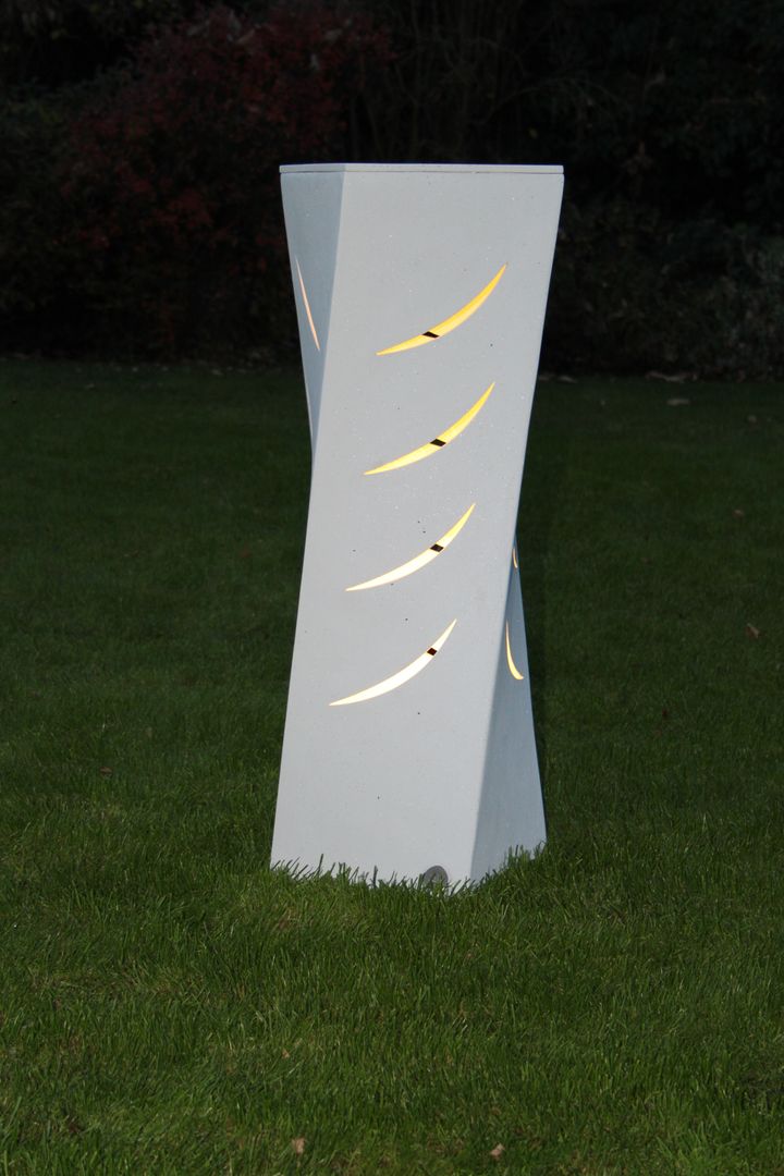 The Furtho in Bright & White Jalu Ltd Modern Garden Outdoor lights,floor lamps,Designer lighting,Lighting design,garden design,sculptural,contemporary,garden feature,Exterior,Lighting