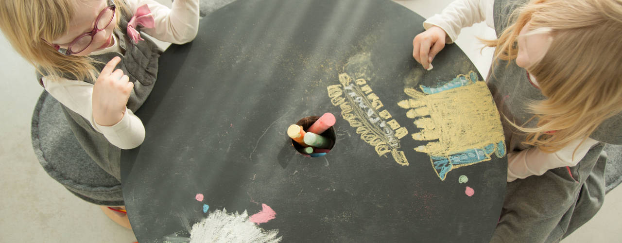 Stolik "dziury w serze" NaNowo Industrial Design Nursery/kid’s room Desks & chairs