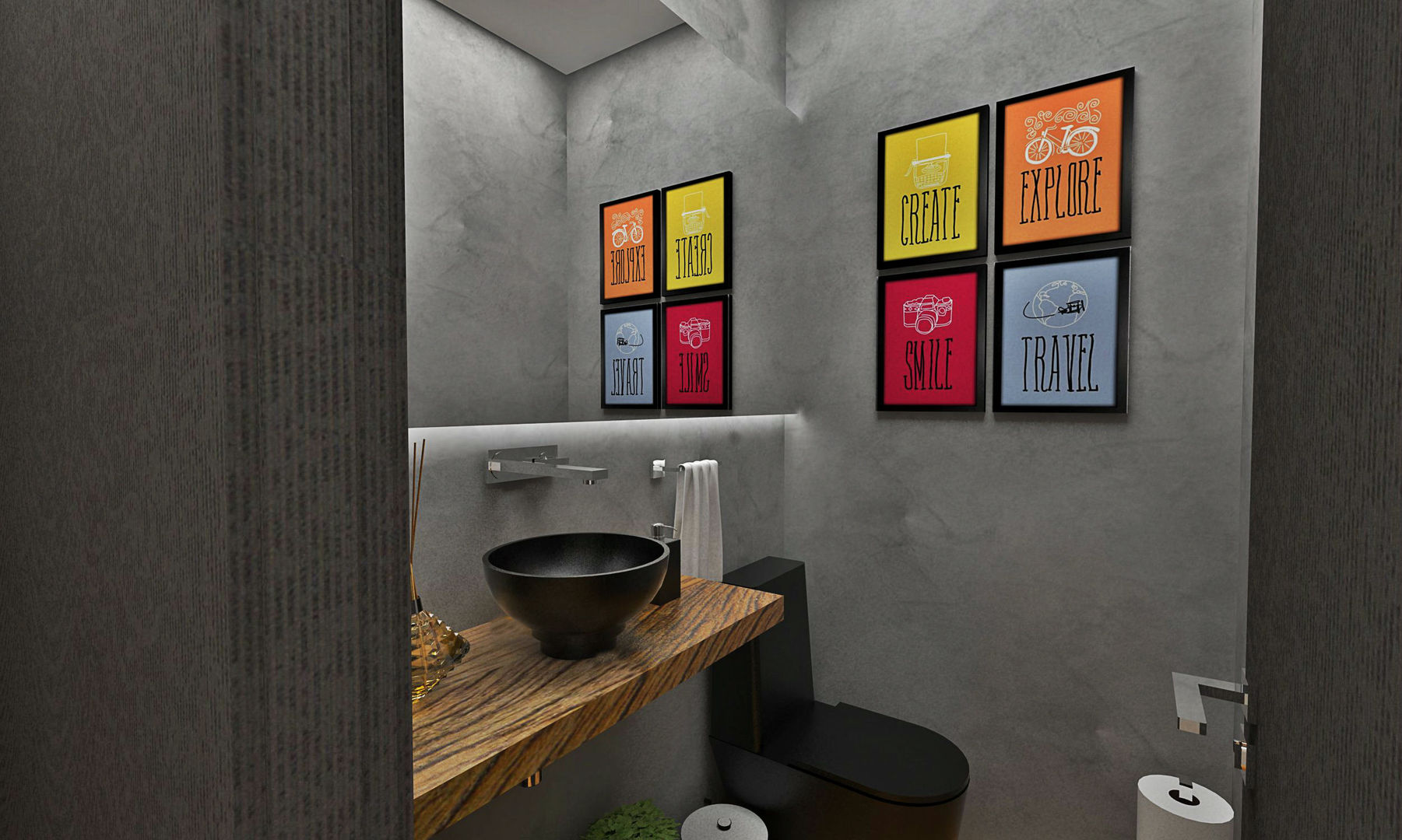 Lavabo Atelier Par Deux Eclectic style bathroom Wood Wood effect Porta-retratos,Construção,Propriedade,Pia,Tocar,Design de interiores,Encanamento,Pia do banheiro,Madeira,Arte