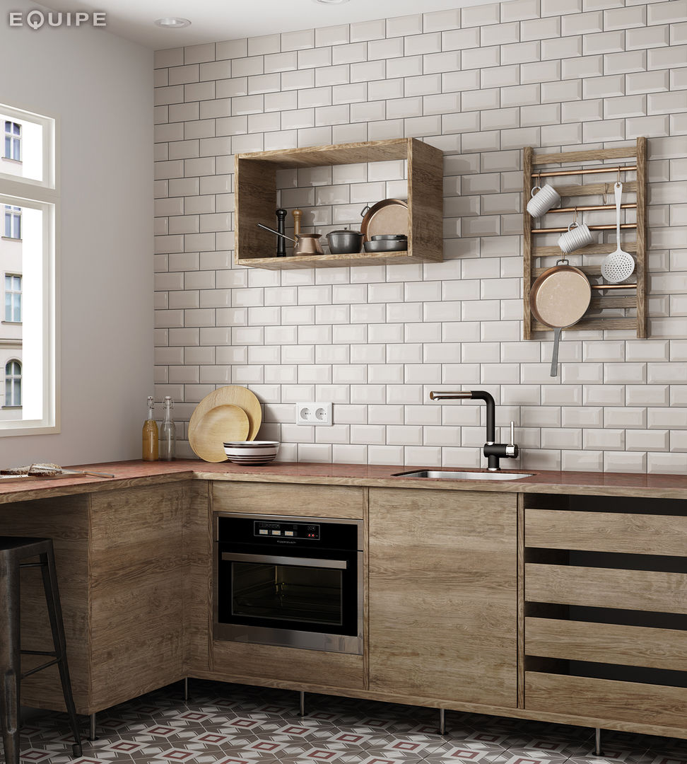 Metro Cream 7,5x15 Equipe Ceramicas Kitchen Ceramic mediterranean,multiformat,bath,kitchen,indoor,modern,contemporary,minimalism,traditional,architecture,tile,ceramic,design,indoor design,basic,colors,multiformat