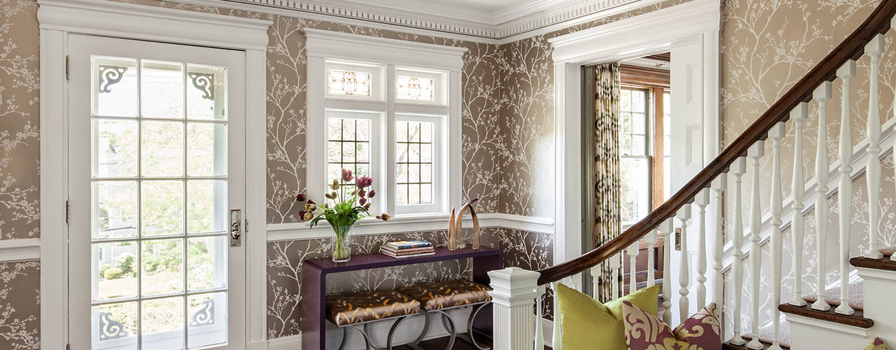 Foyer Clean Design Modern Corridor, Hallway and Staircase