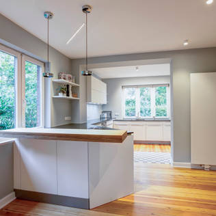 A single detached house with an ingenious lighting concept