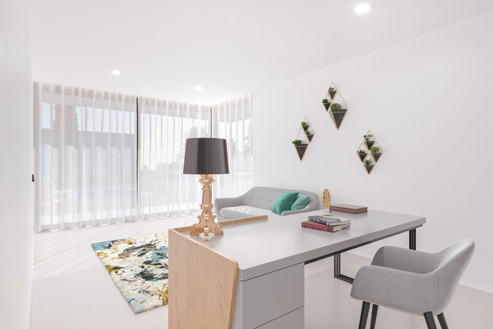 3D - Escritório ou divisão extra / Office or extra room Pascal Millasseau Construction Sunlight, view, bedroom, Casa, piscina, jardim, vidros, lote, lotes, moradia, espaço, espaçoso, vista, verde, natureza, garagem, cozinha, t3, quartos,house, pool, garden, windows, space, open space, nature, garage, bedroom, Condominium