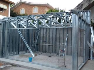 Reforma área de lazer - Light Steel Frame, Engenharia expressa Engenharia expressa Modern Houses Iron/Steel