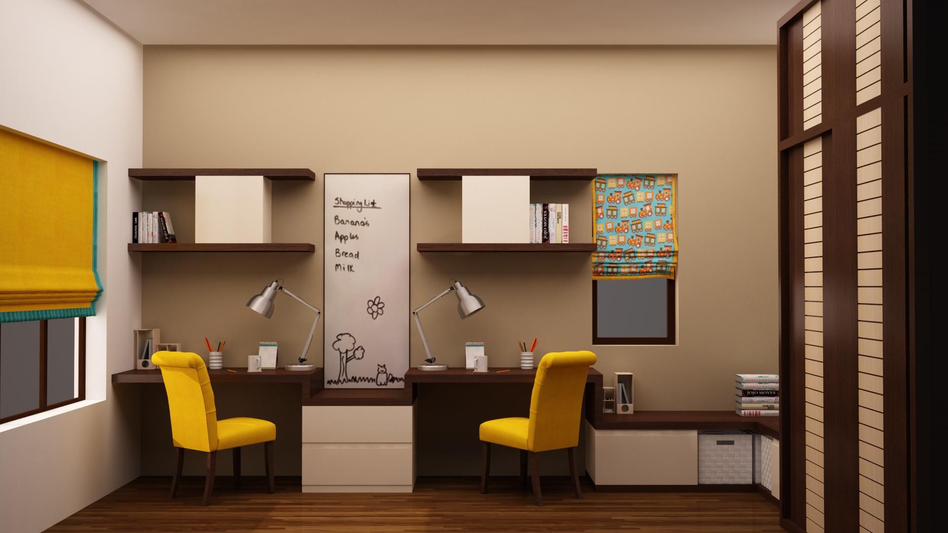 Kids Study Render homify Modern Kid's Room