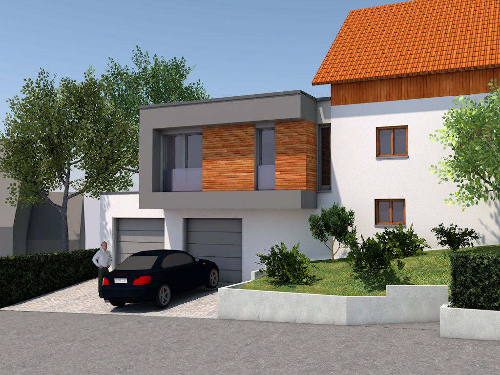 Anbau Helzer Zinke Architekten PartG mbB Single family home Wood Wood effect Autoparklicht,Pflanze,Gebäude,Eigentum,Wagen,Himmel,Fahrzeug,Fenster,Haus,Baum